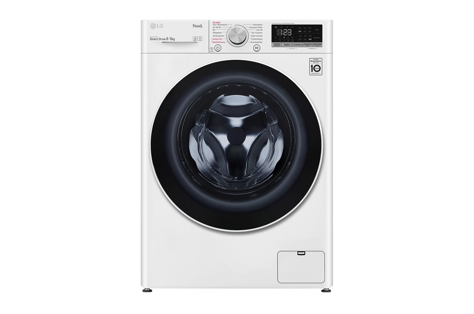 LG V5WD906 Waschtrockner mit AI DD® | 9 kg Waschen | 6 kg Trocknen | 1.400 U./Min. | Steam | TurboWash® | Neue Wohlfühl-Trommel | Wi-Fi-Funktion 