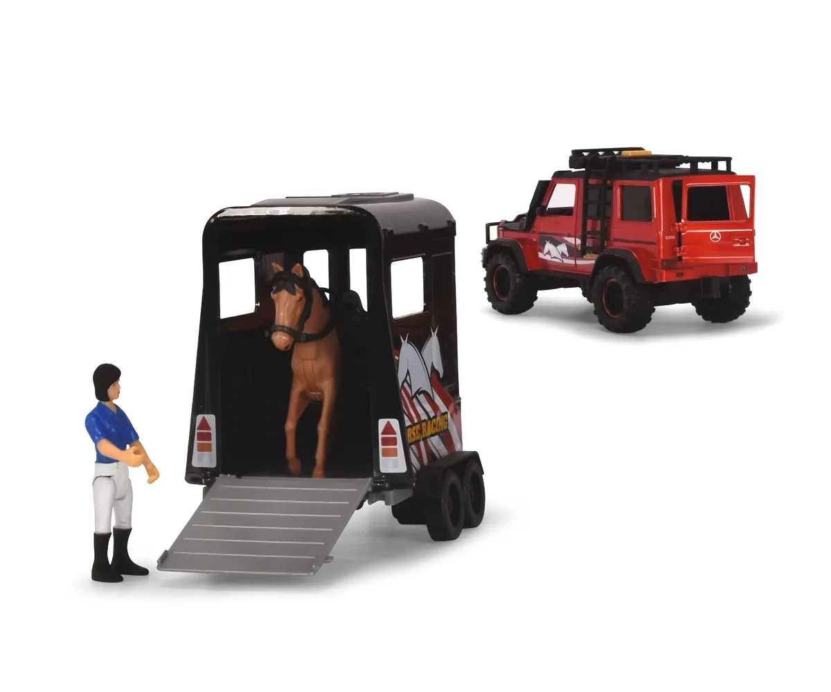 Dickie Toys Mercedes Geländewagen mit Pferdeanhänger und Zubehör (203837018)