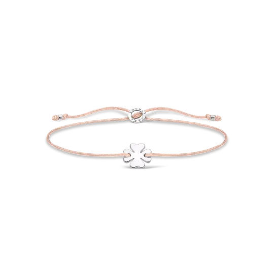 Thomas Sabo Armband, Rosa, Kleeblatt, Silber A1995-173-19, Charm Club