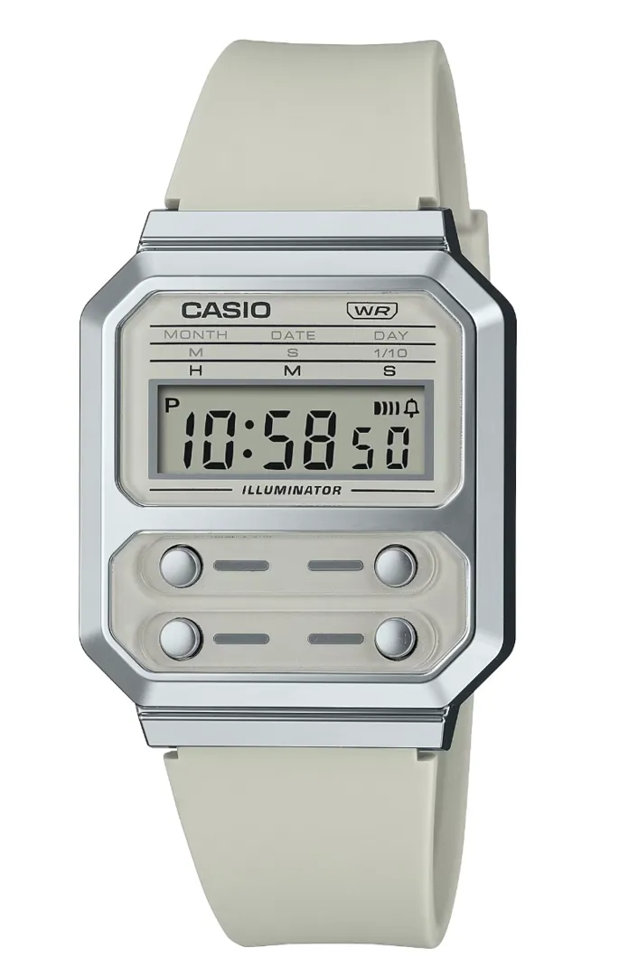 CASIO A100WEF-8AEF uhr, vintage, beige