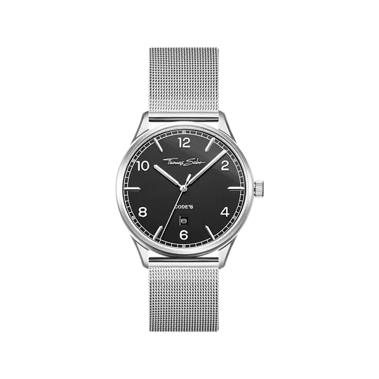 Thomas Sabo Uhr Unisex, Code Ts, Silber/Schwarz WA0339-201-203-40, Watches