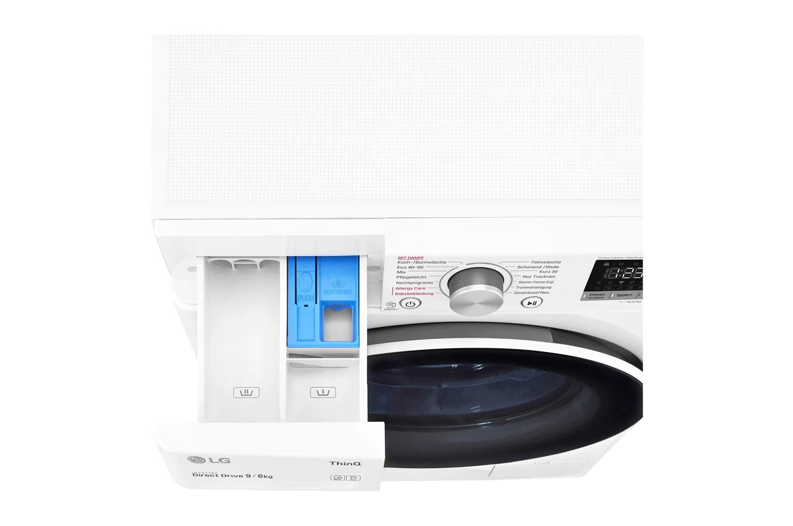 LG V5WD906 Waschtrockner mit AI DD® | 9 kg Waschen | 6 kg Trocknen | 1.400 U./Min. | Steam | TurboWash® | Neue Wohlfühl-Trommel | Wi-Fi-Funktion 