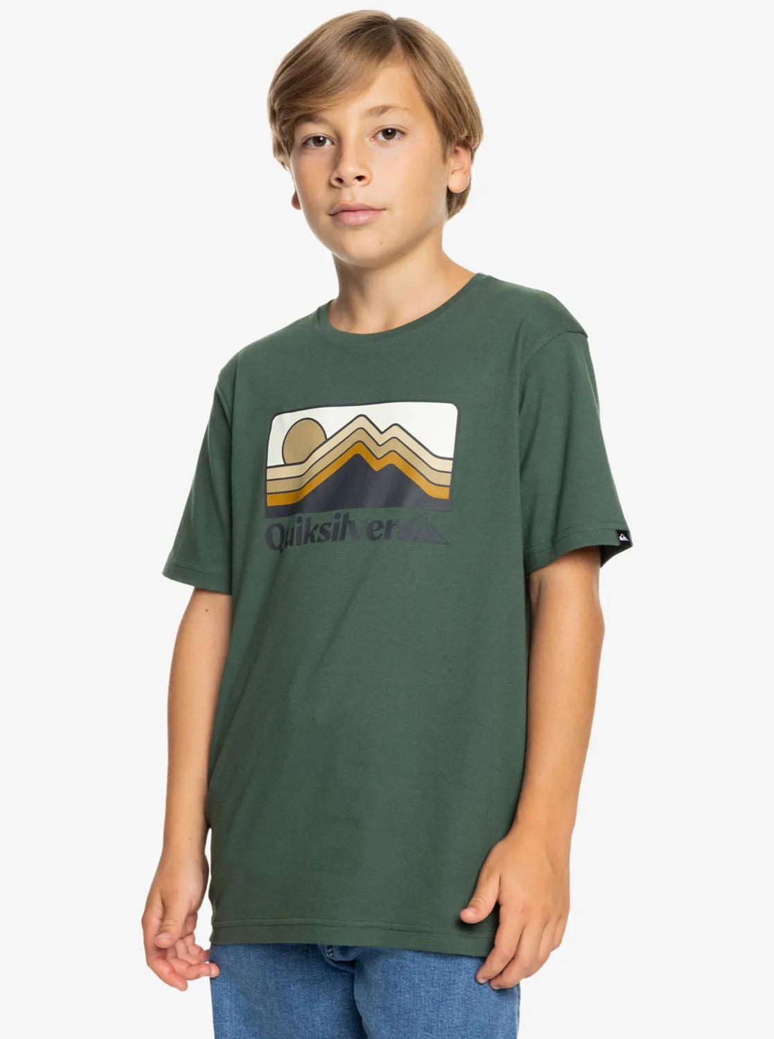 Quiksilver QS Gradient Mountains - T-Shirt für Jungen 8 - 16 Grün GR. S