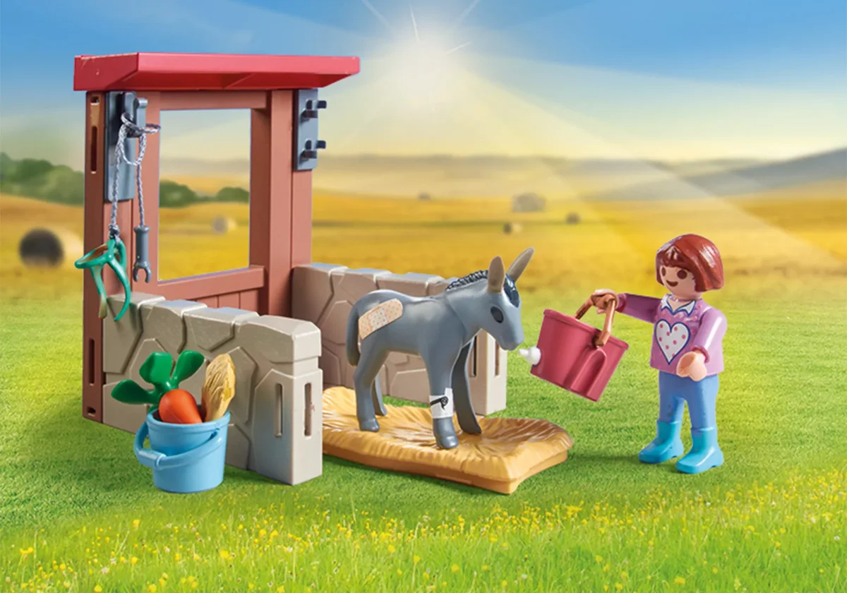 PLAYMOBIL 71471 Tierarzteinsatz bei den Eseln