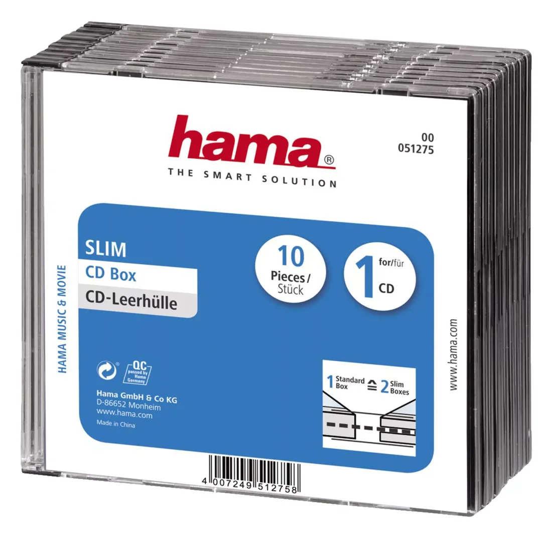 Hama CD SLIM BOX 10 St 51275