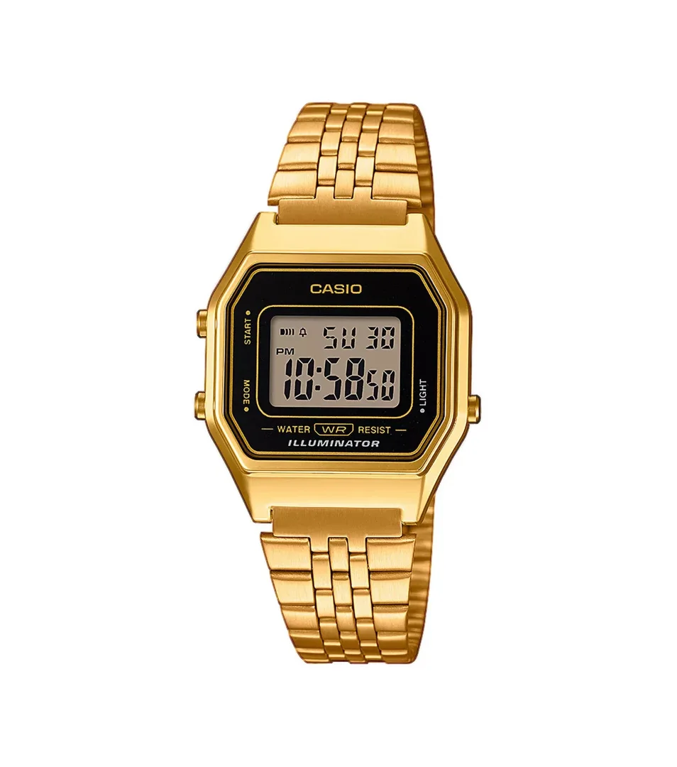 CASIO LA680WEGA-1ER uhr, damen, coll. basis, gold-schwarz