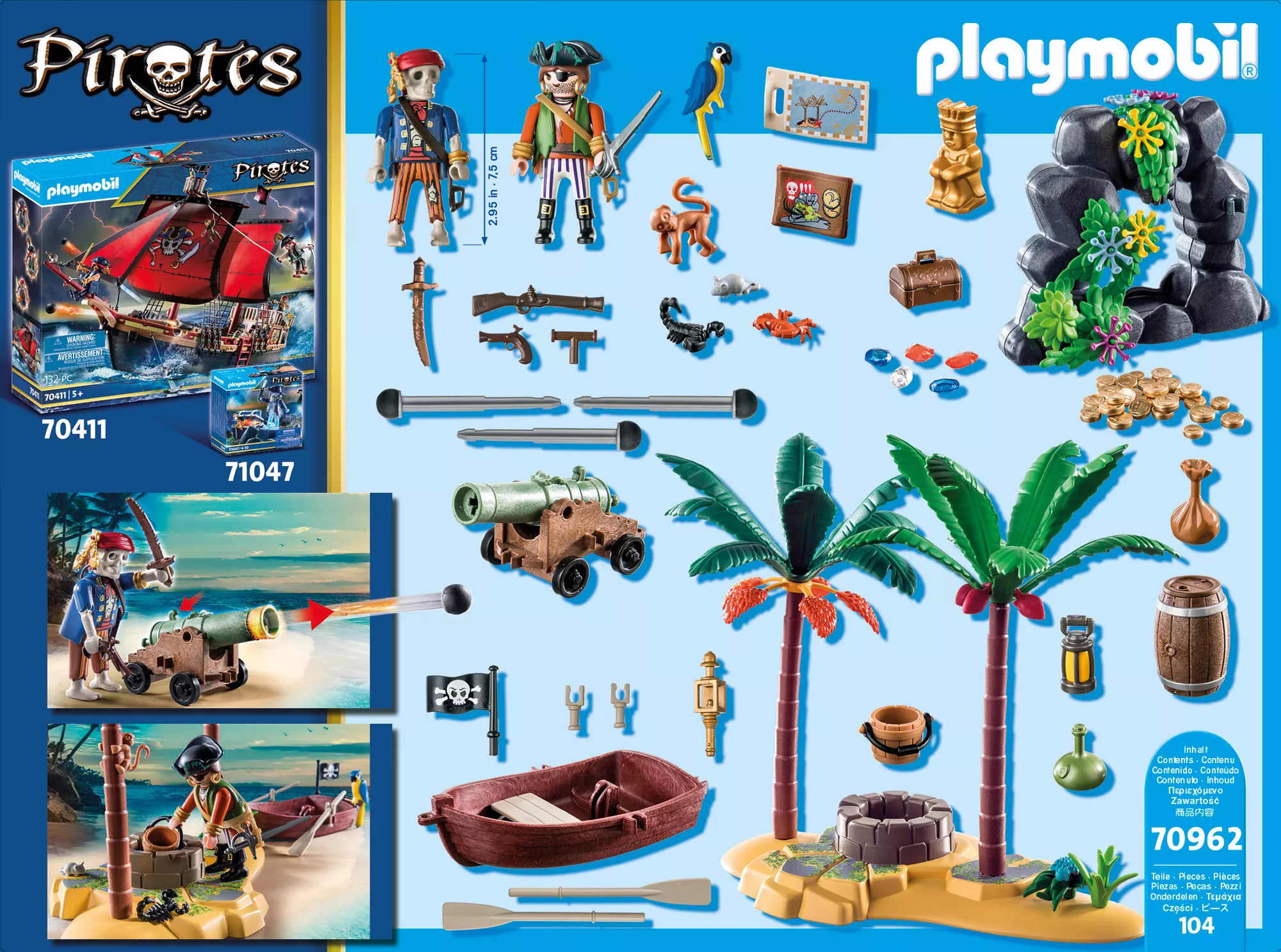 Playmobil 70962 Piratenschatzinsel mit Skelett Piraten