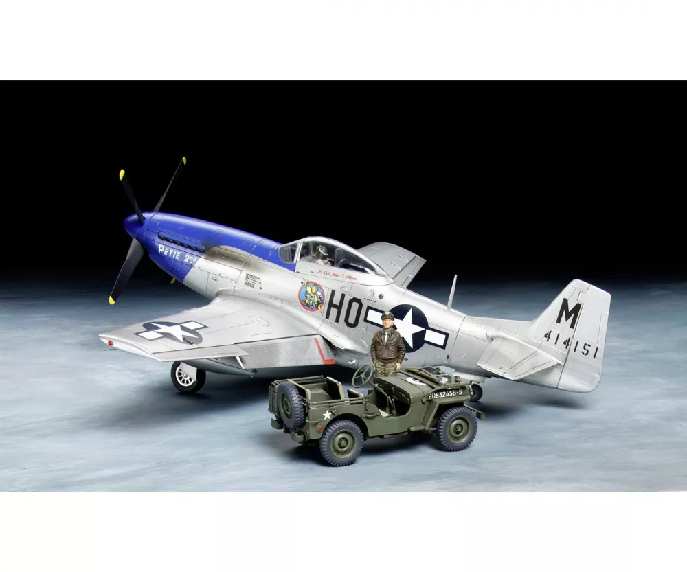 Tamiya 1:48 US P-51D Mustang & 4x4 Lt.Fahrzeug 300025205