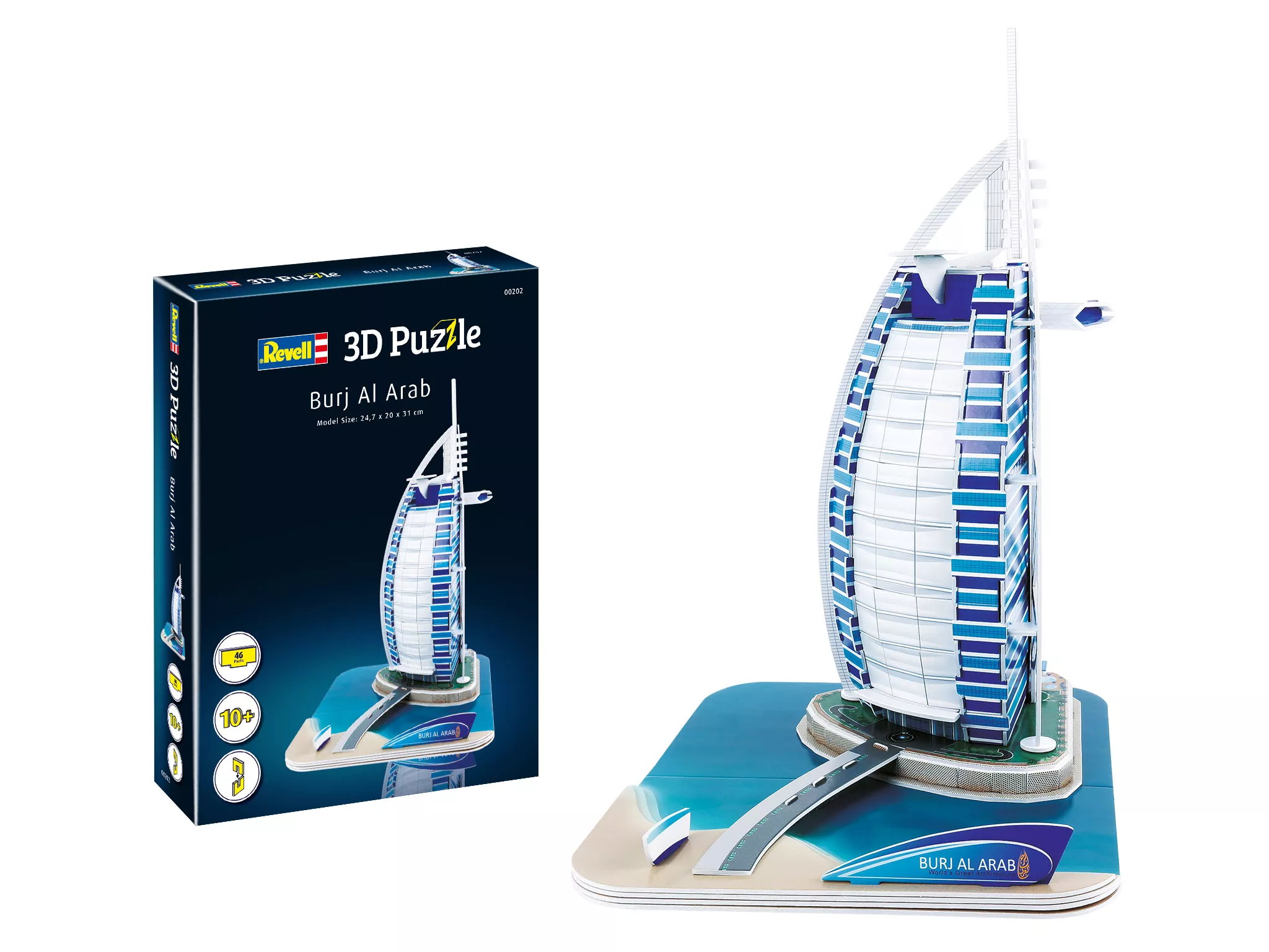 Revell 00202 Burj Al Arab 3D Puzzle präzise gestanzte Schaumstoffbauteile