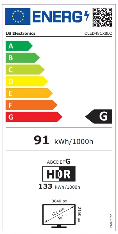 LG OLED 48 CX8LC 48'' OLED CX 4K TV