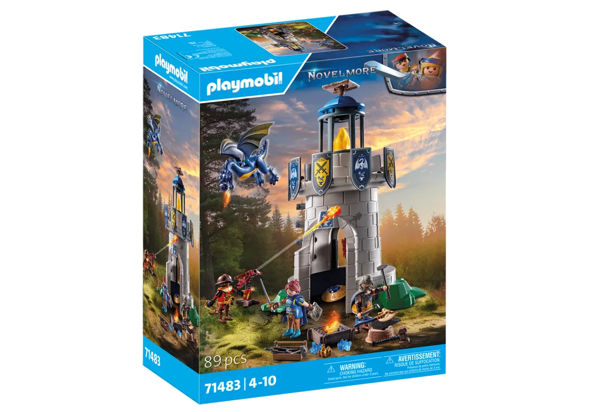 PLAYMOBIL 71483 Ritterturm mit Schmied und Drache