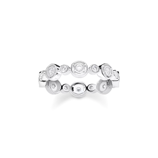 Thomas Sabo Ring, Kreise Mit Wh Steinen, Si, TR2256-051-14, Sterling Silver