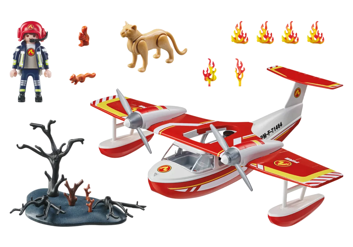 PLAYMOBIL 71463 Feuerwehrflugzeug mit Löschfunktion