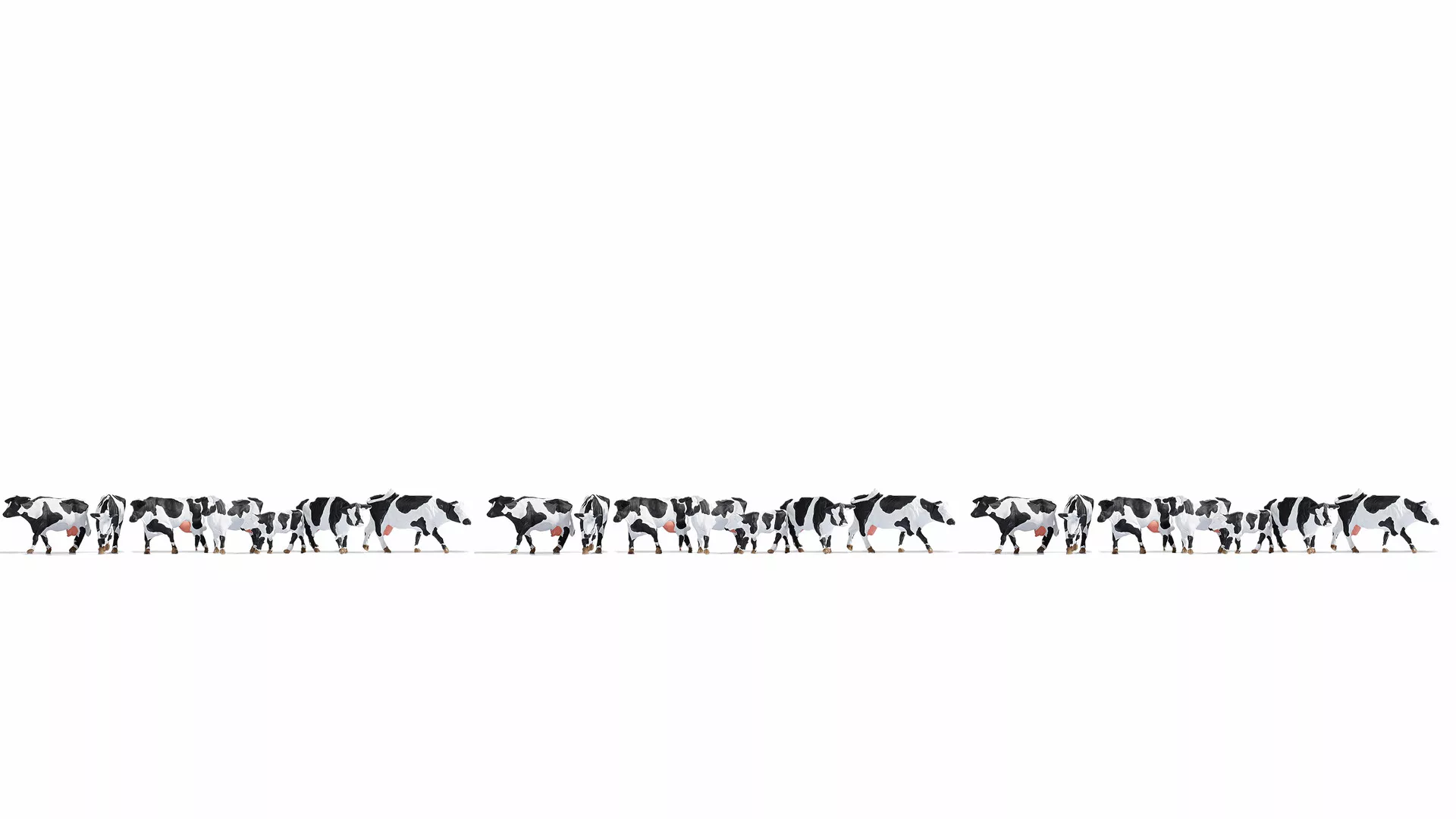 NOCH 16164 XL-Set “Kühe schwarz-weiß” 21 Figuren