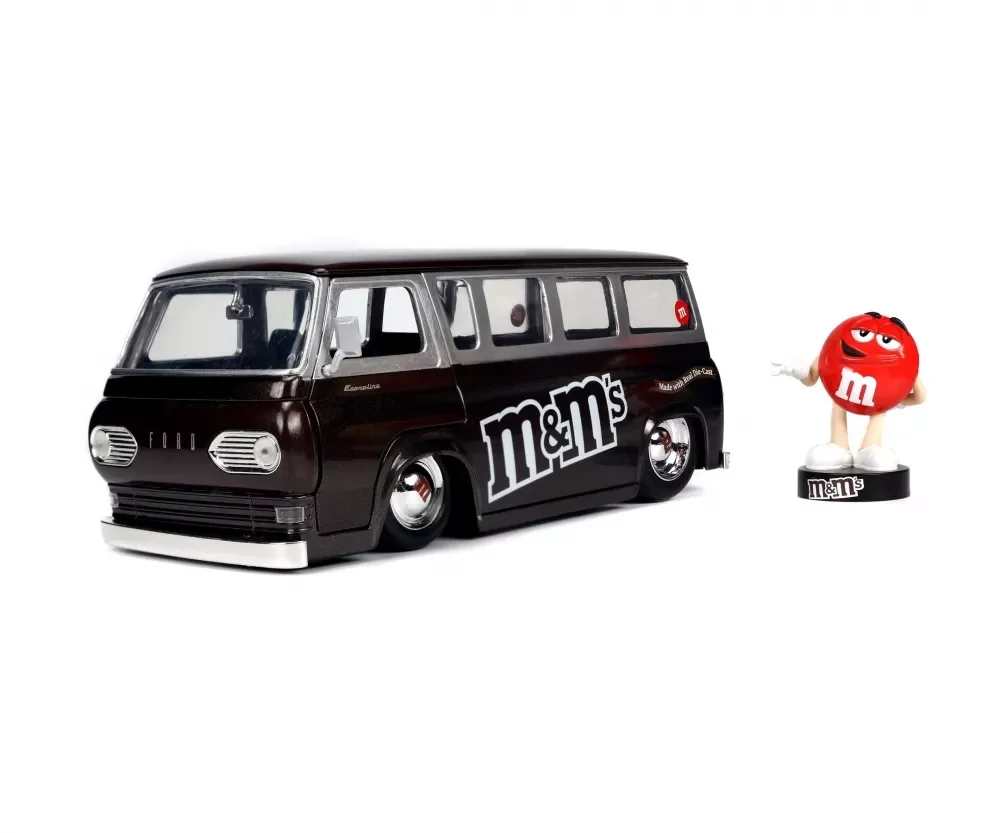 JADA 253255065 M&Ms Red 1965 Ford Econoline Van 1:24