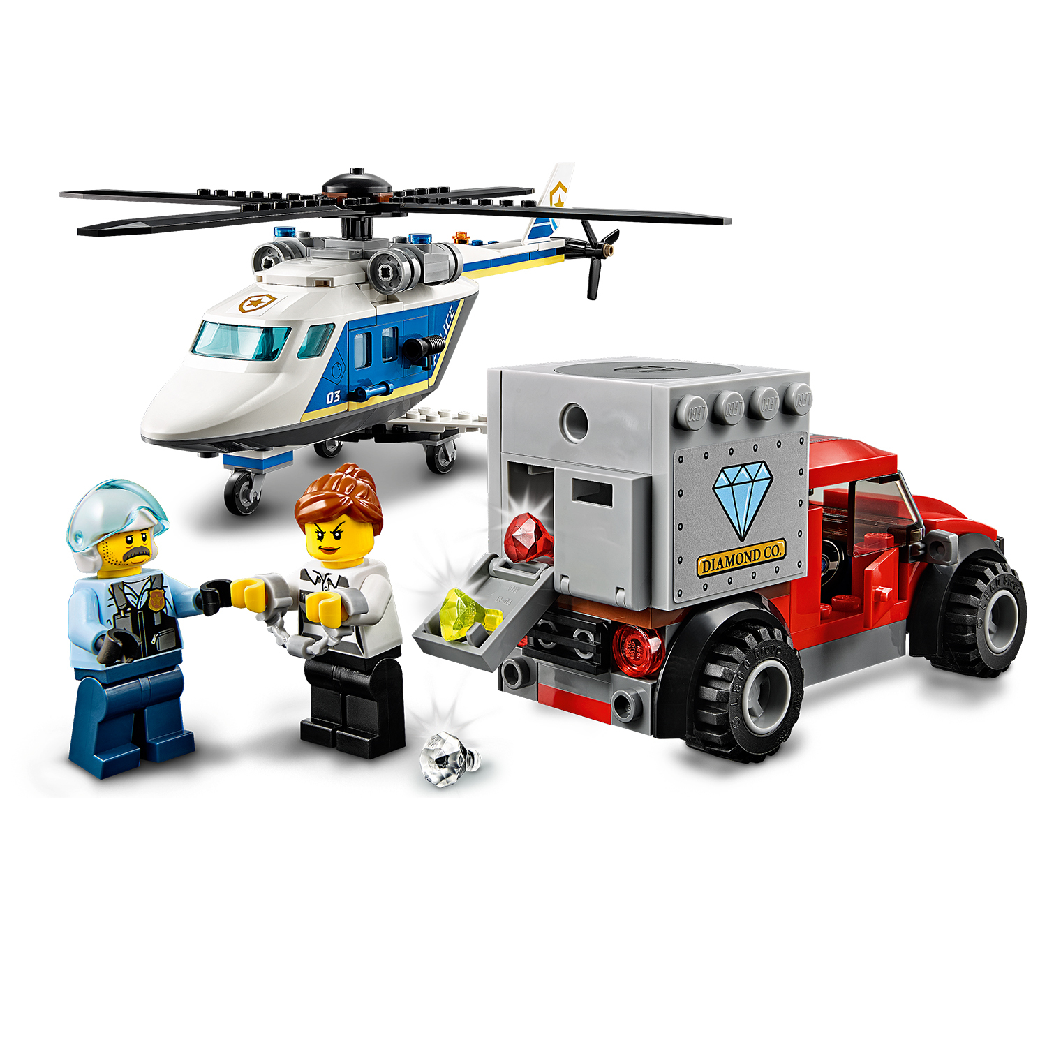 LEGO City Verfolgungsjagd mit dem Polizeihubschrauber