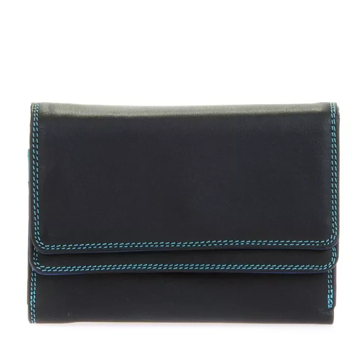 Mywalit Double Flap Wallet Purse Black 250-4