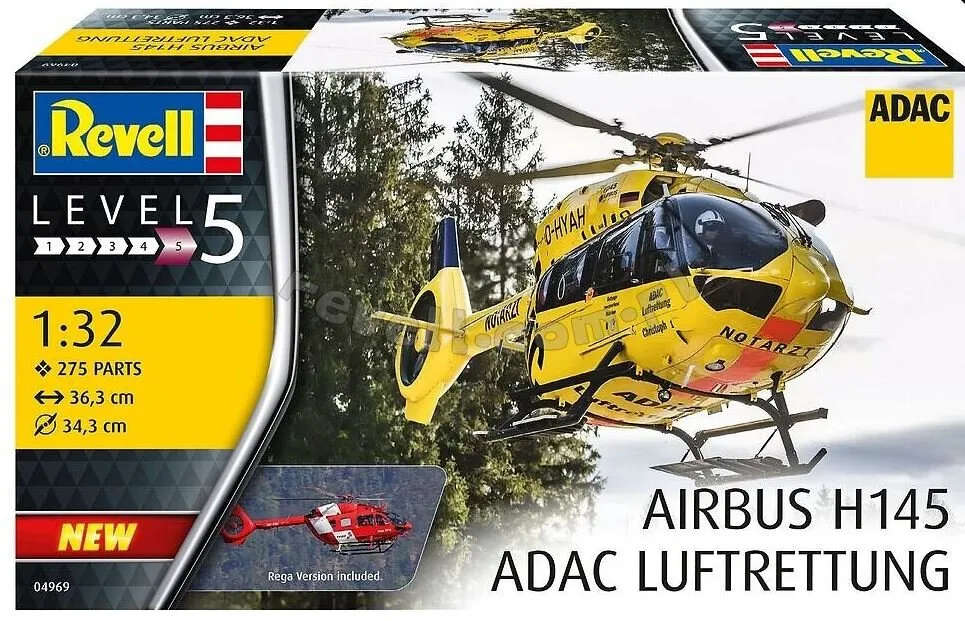 Revell 04969 Airbus H145 ADAC REGA Luftrettung Helikopter Bausatz 1:32