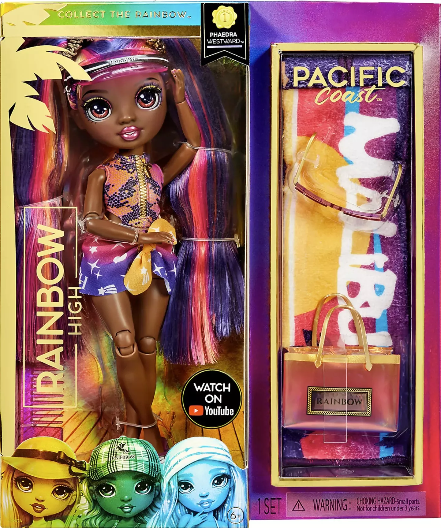  Rainbow High Pacific Coast Fashion Doll - Phaedra Westward (lila) Entertainment MGA 578369EUC