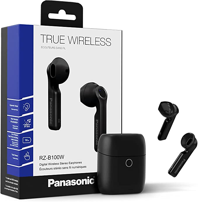 Panasonic RZ-B100WDE-K True Wireless In-Ear Kopfhörer - Bluetooth, Touch-Bedienung, Sprachsteuerung, kabellos, Schwarz