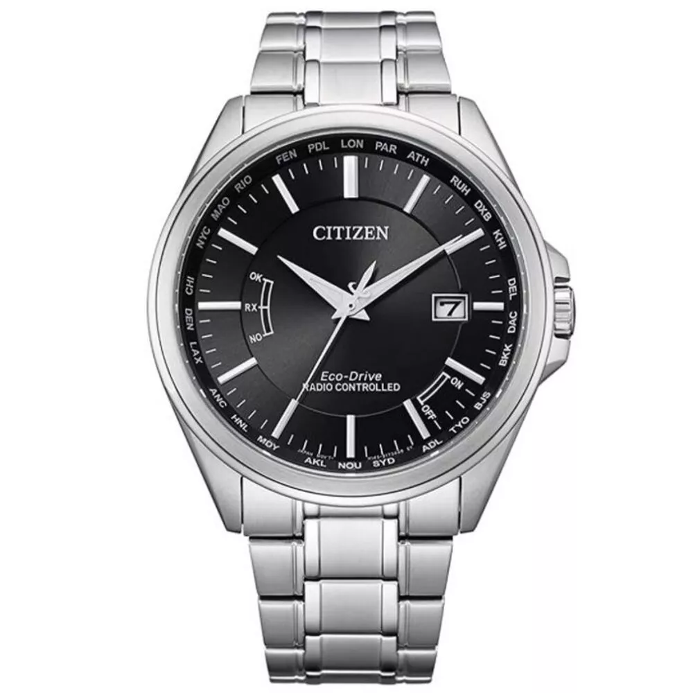 CITIZEN CB0250-84E Uhr, Funk Schwarz Stahl Silber