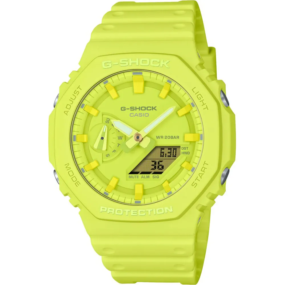 Casio GA-2100-9A9ER G-Shock Uhr Neon Grün Gelb