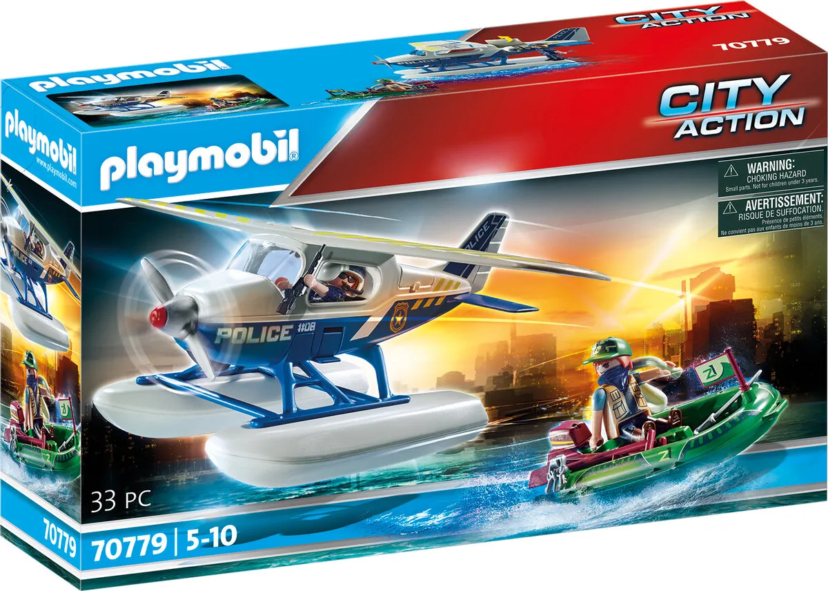 PLAYMOBIL 70779 Polizei-Wasserflugzeug: Schmuggler-Verfolgung