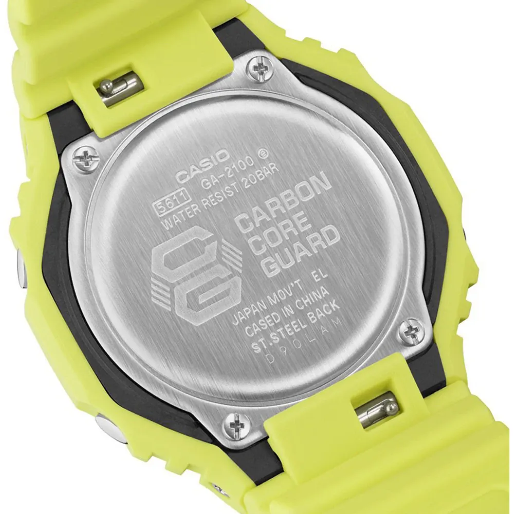 CASIO G-SHOCK GA-2100-9A9ER Uhr Neon Grün Gelb