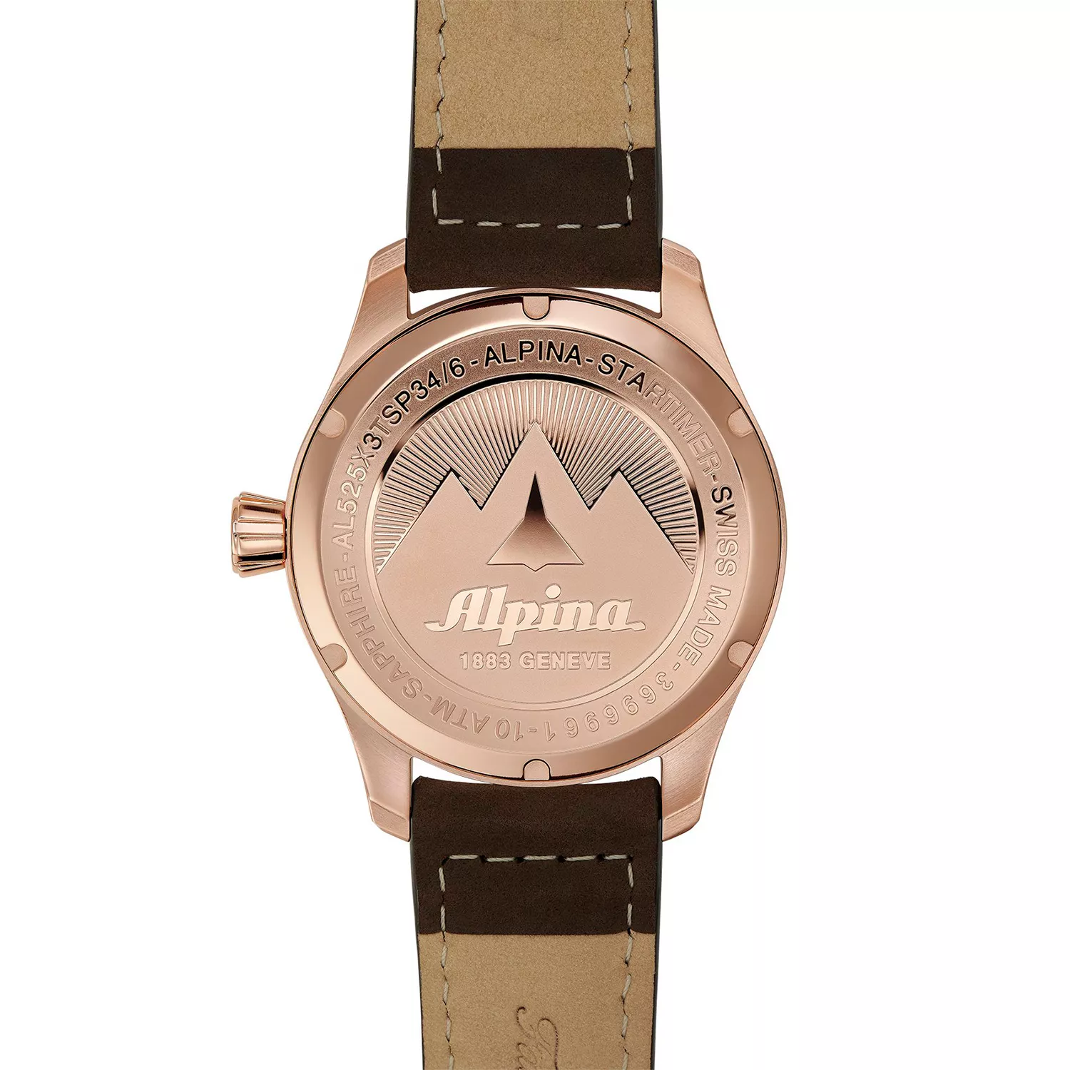 Alpina AL525G3S4 Uhr Pilot Automatic Braun Leather