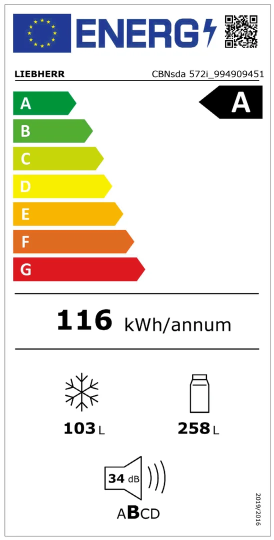 Liebherr CBNsda572i Kühl-Gefrier-Kombination, EEK: A, NoFrost