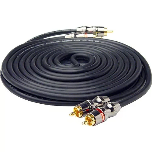 Phoenix Gold ARx.805 Platinium Pro Reference Cinch-Kabel 0,5 m, "Twisted Pair" Cinchkabel Ø 6 mm, 30 Litzen, schwarz Made in USA 