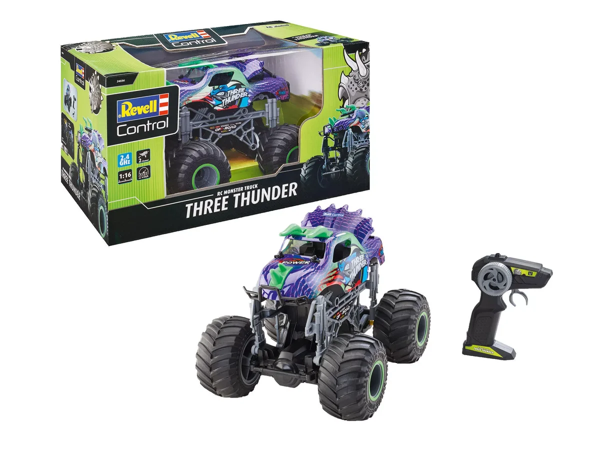 Revell 24556 RC Dino Monster Truck "Three Thunder" Revell Control Ferngesteuertes Auto