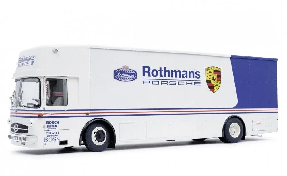 Schuco MB LKW Rothmans Weiß Blau 1:18 450032800