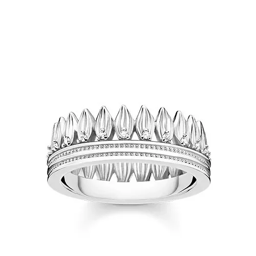 Thomas Sabo Ring, Krone Blätter, Silber, Gr.54 (TR2282-051-14-54)