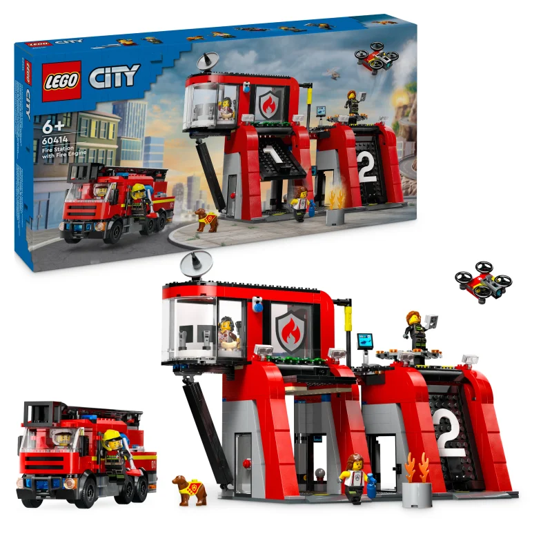 LEGO 60414 Feuerwehrstation Mit Drehleiterfahrzeug